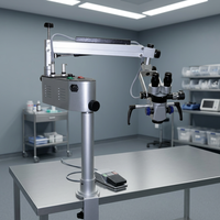 Microscope ophtalmique sur table, microscope chirurgical, microscope ophtalmique électrique certifié CE, grossissement 20x
