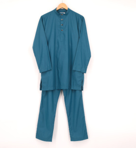 Vêtements islamiques pour hommes de haute qualité, chemise à manches longues respirante avec pantalon assorti, vêtements musulmans traditionnels, OEM/ODM Baju Melayu - Product Image 4
