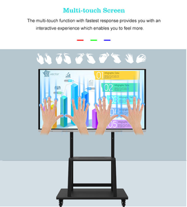 Écran tactile interactif intelligent pour l'éducation, les réunions et les conférences, écran LCD tout-en-un, tableau blanc interactif, support de sol <span class=keywords><strong>plat</strong></span> - Product Image 4