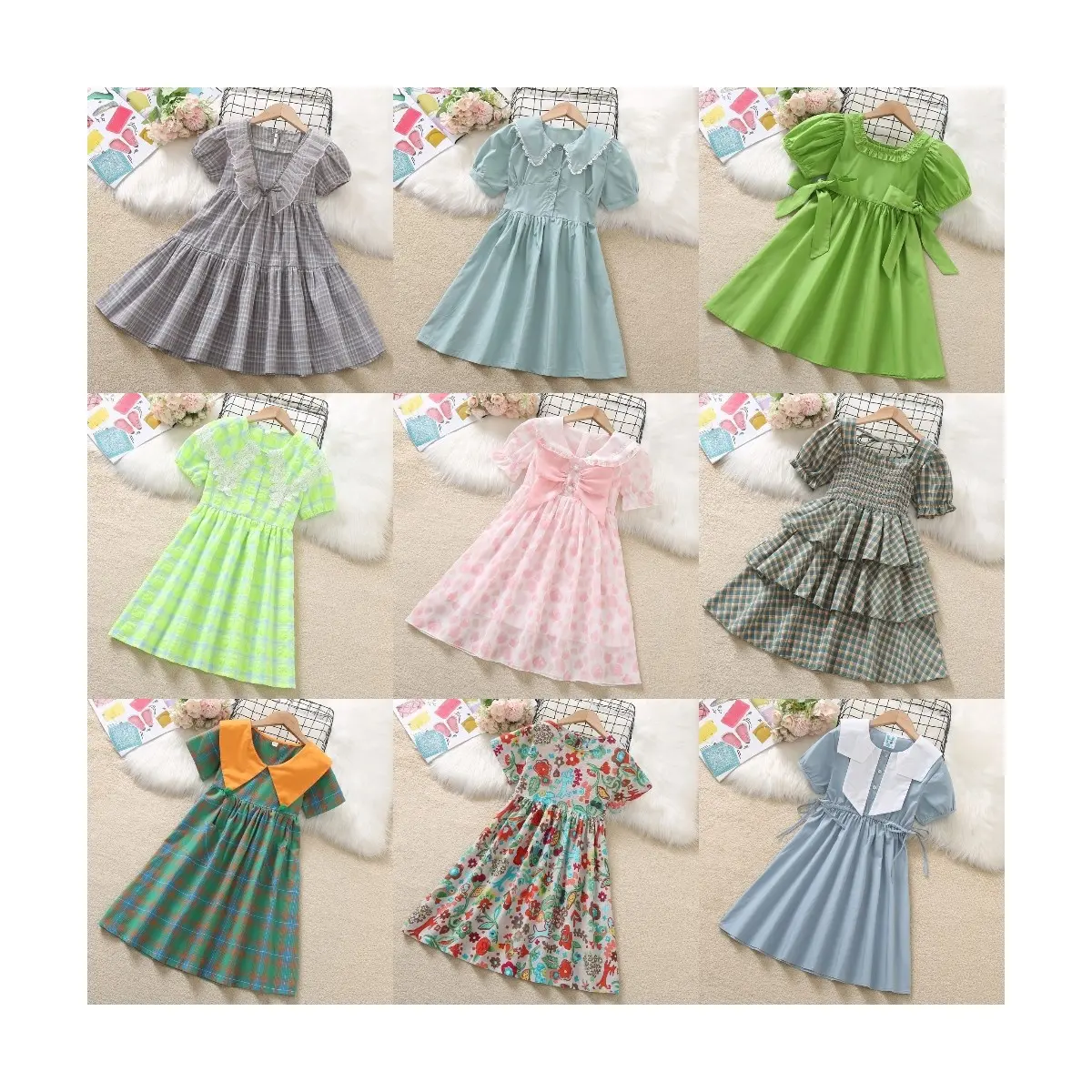 Individuelles Schlussverkauf Mädchen Abendkleid Kinder Hochzeitskleid Geburtstag ausgefallenes Prinzessinnenkleid Mädchen Partykleider Mädchenkleid