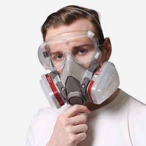 Masker Pelindung Kebakaran V6200 2 Lapis yang Dapat Dicuci, Helm Pemadam Kebakaran, Masker Gas, Respirator Setengah Wajah Lipat Datar - Product Image 5