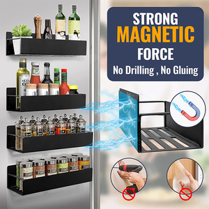 Paquete de 4 Estantes Magnéticos Móviles <span class=keywords><strong>para</strong></span> Refrigerador, Organizador de <span class=keywords><strong>Especias</strong></span>, Estantes Magnéticos <span class=keywords><strong>para</strong></span> Refrigerador de Cocina - Product Image 6