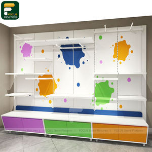 Contemporary Apparel Shop Display Rack Clothing Cabinet <b>Wall</b> Shelving Cashwrap Counter Boutique Unit - Product Image 1