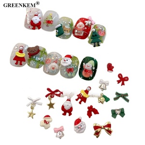 Noël flocon de neige renne cloche Nail Art décoration alliage 3D conceptions festif Art fournitures ongles breloques en gros - Product Image 6