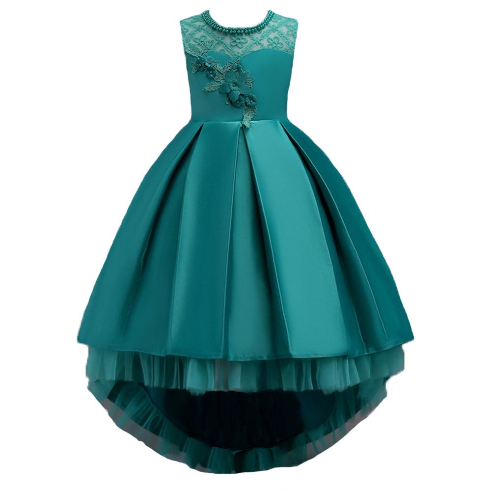 thumbnail image 2 of DPois Flower Girl Dress – Chiffon Pleated Floor-Length Gown For Weddings, Pageants, Parties 2 of 13