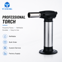 Briquet torche à flamme bleue rechargeable portable DP - Promotion Crème brûlée - Vente chaude