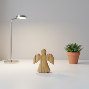 Ornement créatif en bois d'<span class=keywords><strong>olivier</strong></span> en forme de croix d'ange ailé, écologique, pour baptême et prière, gravure artisanale, <span class=keywords><strong>marque</strong></span> TTXP - Product Image 5