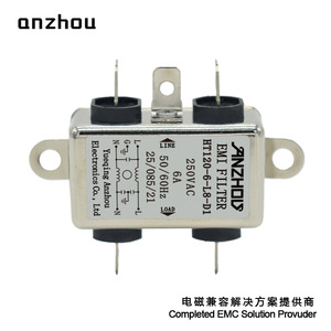 ตัวกรอง EMI ของอันโจว รุ่น HT120-6-L8-D1 250VAC 6A 50/60Hz สำหรับลดสัญญาณรบกวนในสายไฟ - Product Image 2