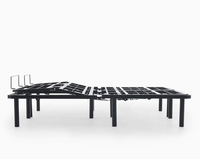 Cadre de lit pliable moderne extra large en métal réglable avec fonction de massage motorisée OKIN, inclinaison indépendante tête/pieds, pour hôtels et écoles