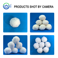 Meilleur prix pour les boules filtrantes en fibre de coton blanc et polyester pour le traitement de l'eau, efficaces pour les piscines