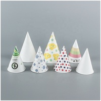 Impression personnalisée de logo, gobelets en papier en forme de cône pour crème glacée, jetables, anti-fuite, personnalisés