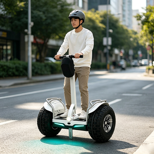 Patinete Eléctrico Autoequilibrado para Adultos con Luces Ambientales, Caja de Almacenamiento Doble, Neumáticos Grandes Negros de 19 Pulgadas - Product Image 1