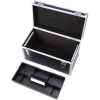 Boîte de présentation d'équipement OEM verrouillable - Valise à outils en aluminium noir avec mousse prédécoupée de précision