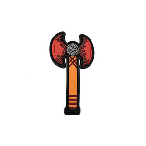 Parche de Goma Suave de PVC con Diseño de Hacha de Batalla, Brújula y Logotipo de Odín Vikingo, para Brazalete - Product Image 1