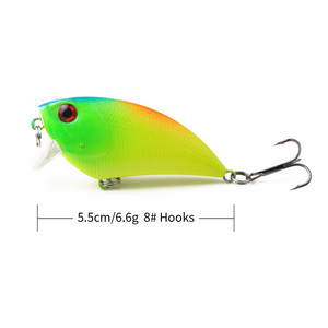 Vente en gros de leurres de pêche coulants en plastique artificiel dur de 5,5 cm-6,6 g, leurres vibrants VIB - Product Image 4