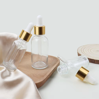 Échantillons Gratuits d'Usine – Flacons compte-gouttes en Verre Transparent de 5ml, 10ml, 15ml, 20ml, 30ml, 50ml, 100ml pour Huiles Essentielles, Sérigraphie pour Gouttes Oculaires