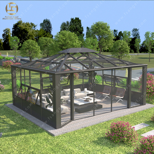 Venta caliente <span class=keywords><strong>Solarium</strong></span> Winter Gardens <span class=keywords><strong>Sun</strong></span> House para precios de conservatorio de vidrio Sunroom independiente para 4 estaciones - Product Image 6