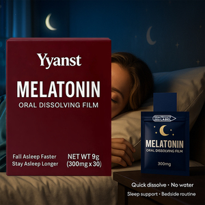 Ingredientes herbales OEM/ODM de rápida absorción que ayudan a mantenerse dormido por más tiempo, tiras orales de melatonina para adultos, muestra gratuita. - Product Image 5