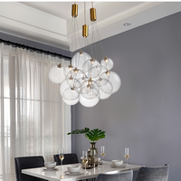 Lampe Décoration intérieure Lampe de luxe Led Classique Éclairage décoratif Boule à bulles Lustre en verre Rétro Bulles de savon Verre transparent