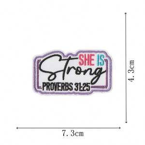 Parches Bordados con Temática de Fe Cristiana, Inspiradores, con Cruz, para Planchar - Product Image 3