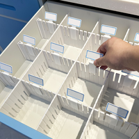 Séparateurs et diviseurs de tiroirs modulaires en plastique réglables pour hôpitaux, cliniques, bureaux, cuisines et salles de bain - Rangement de vaisselle