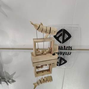 26, 5X19CM ballena de madera hecha a mano creativo cumpleaños regalo de vacaciones maquinaria eléctrica juguete Decoración de mesa Dropshipping DDP - Product Image 6