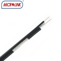 Qualité supérieure rg11 à triple blindage câble coaxial avec le fil de messager