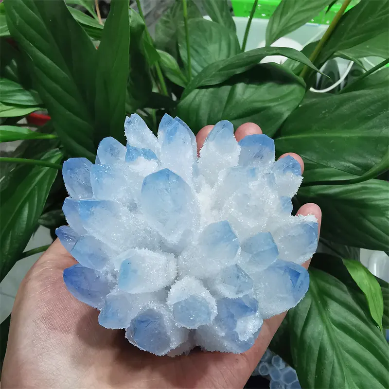 Wholesale Natural Crystal Stone Blue Cluster Crystal Quartz For Gift And Decoration