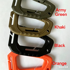 Multi-Purpose D-Ring Bloqueio Leve Primavera Mosquetão Mosquetão Gancho para Molle Webbing - Product Image 1