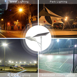 Lampe <span class=keywords><strong>solaire</strong></span> LED de rue à détecteur de mouvement intelligent, en aluminium, pour extérieur, 50w 60w 80w 100w 120w, <span class=keywords><strong>prix</strong></span> de gros XIUBEN - Product Image 4
