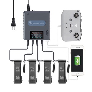 เครื่องชาร์จแบตเตอรี่ดิจิตอลอัจฉริยะ 4 พอร์ต 17.6V 2A สำหรับแบตเตอรี่โดรน 3 ก้อน/รีโมทคอนโทรล/โทรศัพท์มือถือ รุ่น DJM3C-LP01 Bat - Product Image 1