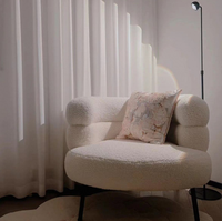 Fauteuil paresseux en polaire d'agneau BOBO, chaise individuelle de style nordique pour salon, chambre, vestiaire, coiffeuse