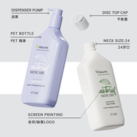 Botella Plana Personalizada de PET de 375 ml para Champú, Envase para Gel de Ducha, Botella con Bomba para Enjuague Bucal, Botella para Cuidado de la Piel