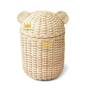 Hot Sale Cute Animal Shaped Rattan <b>Storage</b> <b>Basket</b> With Lid Eco-Friendly Handwoven For Children's <b>Toy</b> <b>Storage</b> - Product Image 1