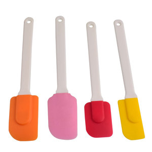 White Handle <b>Silicone</b> Scraper Spatula 25cm Baking <b>Tool</b> For Cake Butter Mixing Durable Kitchen Utensil - Product Image 3