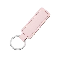Haute qualité PU cuir porte-clés Sublimation portefeuilles étiquettes anneau numérique Photo porte-clés blanc cuir métal porte-clés