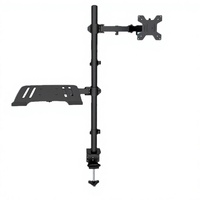 Support de moniteur réglable KM-2D à bras unique pour écran 24 pouces et ordinateur portable 24 pouces, support ergonomique en métal, capacité 10 kg