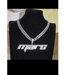 Colgante de plata 925 con baño de oro rosa para hombre, acabado pulido, estilo hip hop, brillante, regalo de lujo para hombre - Product Image 1