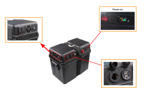 Inversor portátil JAVA de 12V CC a CA, caja de alimentación IP67, carcasa de batería de plástico para Camping Adventure Electronics - Product Image 6