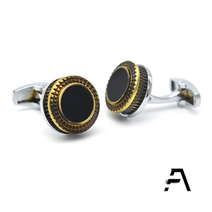 Giá bán buôn mã não đen Vòng Kim Loại Khuy măng sét từ Đông Quan ưa thích cho engagement Wedding party món quà kỷ niệm kinh doanh - Product Image 6