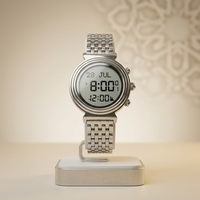 Jam Tangan Azan ALFATIHA Bahan Aluminium Alloy Penunjuk Kiblat dan Waktu Sholat untuk Wanita