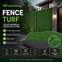 Rouleau de gazon artificiel en PP souple de 15 mm sur mesure pour clôture longue et décoration de jardin, écologique et résistant aux UV