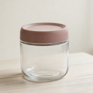 Bocaux de conservation en verre de 10oz, 16oz, 24oz avec couvercles hermétiques – Bocaux Mason en verre transparent pour flocons d'avoine, confiture, <span class=keywords><strong>miel</strong></span>, contenants alimentaires de cuisine - Product Image 3