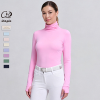 Meilleures ventes : Hauts de base de compétition équestre pour femmes, en maille respirante, séchage rapide, coupe ajustée, style Mock Show