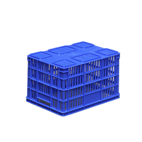 Grandes caisses de palettes ventilées de qualité alimentaire robustes bacs à fruits pliants en plastique caisse logistique à vendre