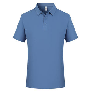 เสื้อโปโลสีพื้นผ้าฝ้ายแขนสั้นสวมใส่ทุกวันชุดทำงานชุดยูนิฟอร์มบริษัท - Product Image 2