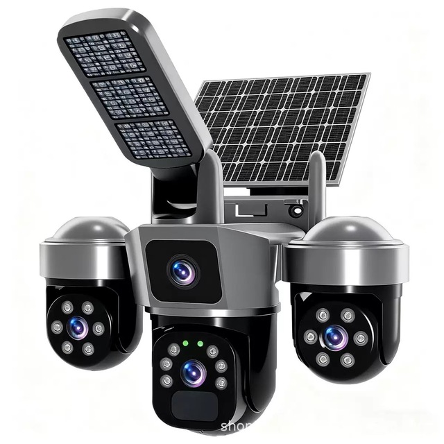 9MP V380pro Wifi 4G Sim Card Outdoor CCTV IP Network Solar Battery Camera Smart PTZ Two-Way Audio Home Farm Surveillance