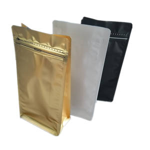 Impresión personalizada 100G 250g 500g 12oz 16oz 1lb 2lb Bloque vacío metálico Fondo plano <span class=keywords><strong>Bolsa</strong></span> de embalaje de granos de café con válvula y cremallera - Product Image 5