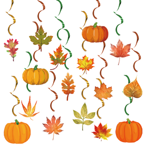 Hot Sale Thanksgiving Fall Hanging Swirl Decorations Pumpkin Maple Leaf <b>Party</b> Supplies <b>for</b> Harvest Celebration - Product Image 1