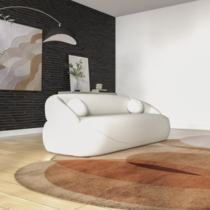 ModernAndrew Beige Boucle <b>Sofa</b> for Living Room and Villa <b>Oversized</b> 3Seat Hotel - Product Image 3